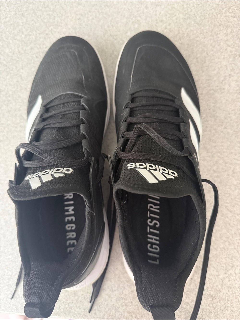 adidas Black and White Performance Lightstride Trainers 11